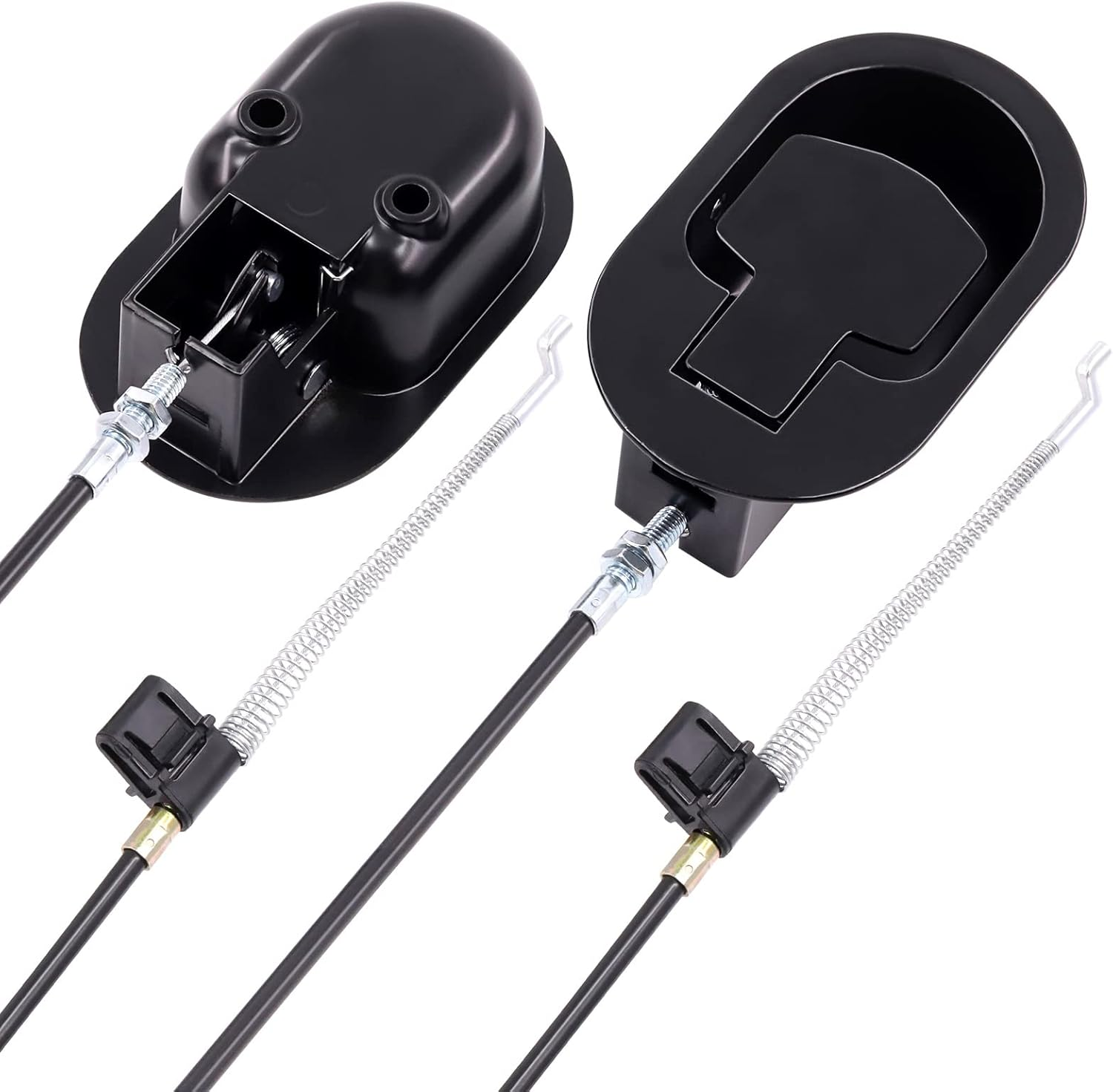 Swpeet 4Pcs Metal Recliner Handle Replacement Parts with Cable, Universal Sofa Chair Recliner Release Pull Handle Replacement Parts with Retaining Clips and Recliner Pull Cable for Furniture Sofa image number 3