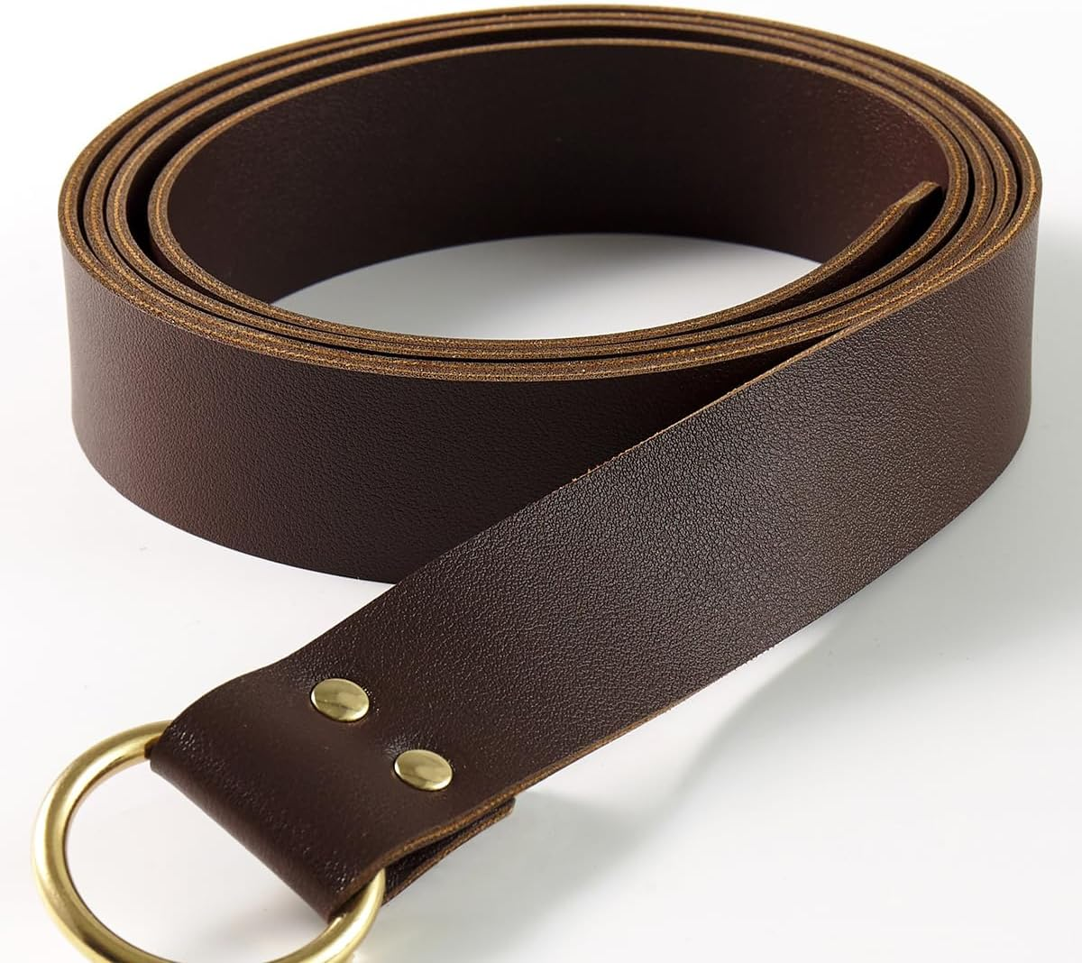 KOGOGO Medieval Knight Leather Belt Mens Reenactment Accessory - Brown image number 3