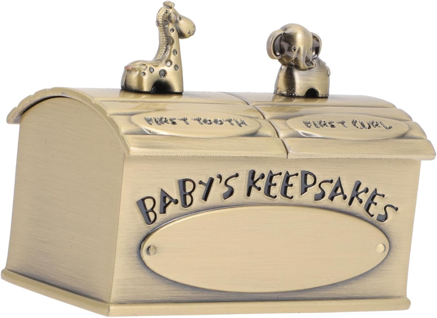 Keepsake Box for First Tooth and Lanugo Metal Tooth Container for Newborn Durable and Safe Storage Organizer Retro Style image number 1