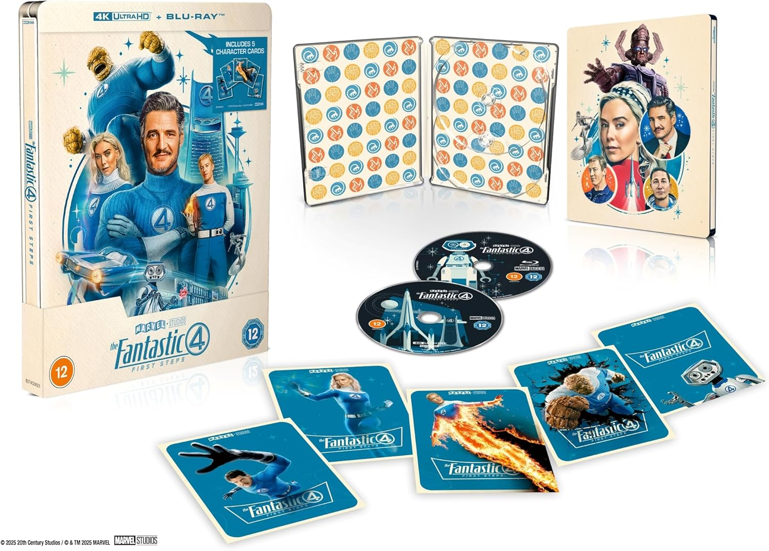 Marvel Studios' the Fantastic Four: First Steps 4K Ultra HD/BD Steelbook (With 5 X Collectible Character Artcards) [Blu-Ray] [Region Free] image number 5