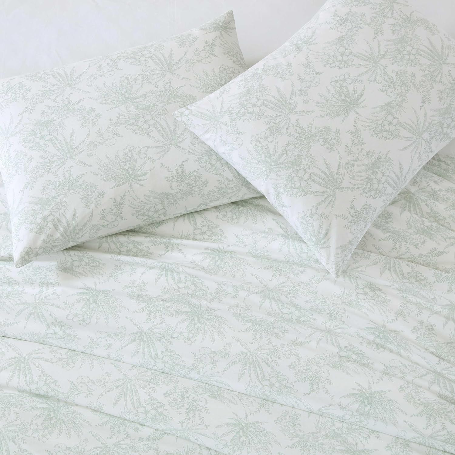 Tommy Bahama- King Duvet Cover Set, Reversible Cotton Bedding Set with Matching Shams, Coastal Home D&eacute;cor (Pen and Ink Light Green, King) image number 3