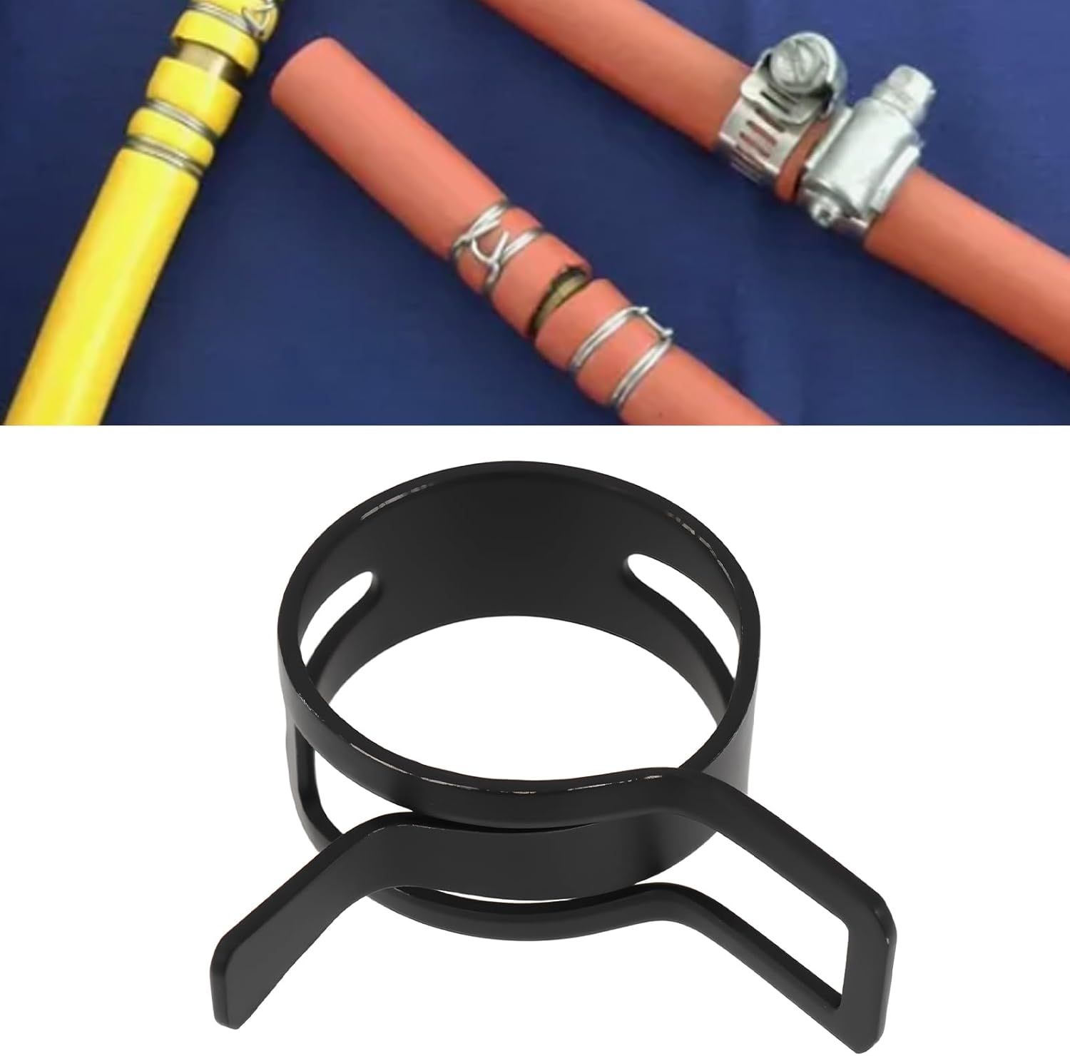 Emagtech 10Pcs 25Mm Hose Clamp Spring Strap for Hose 25X12X1.2Mm Black image number 1