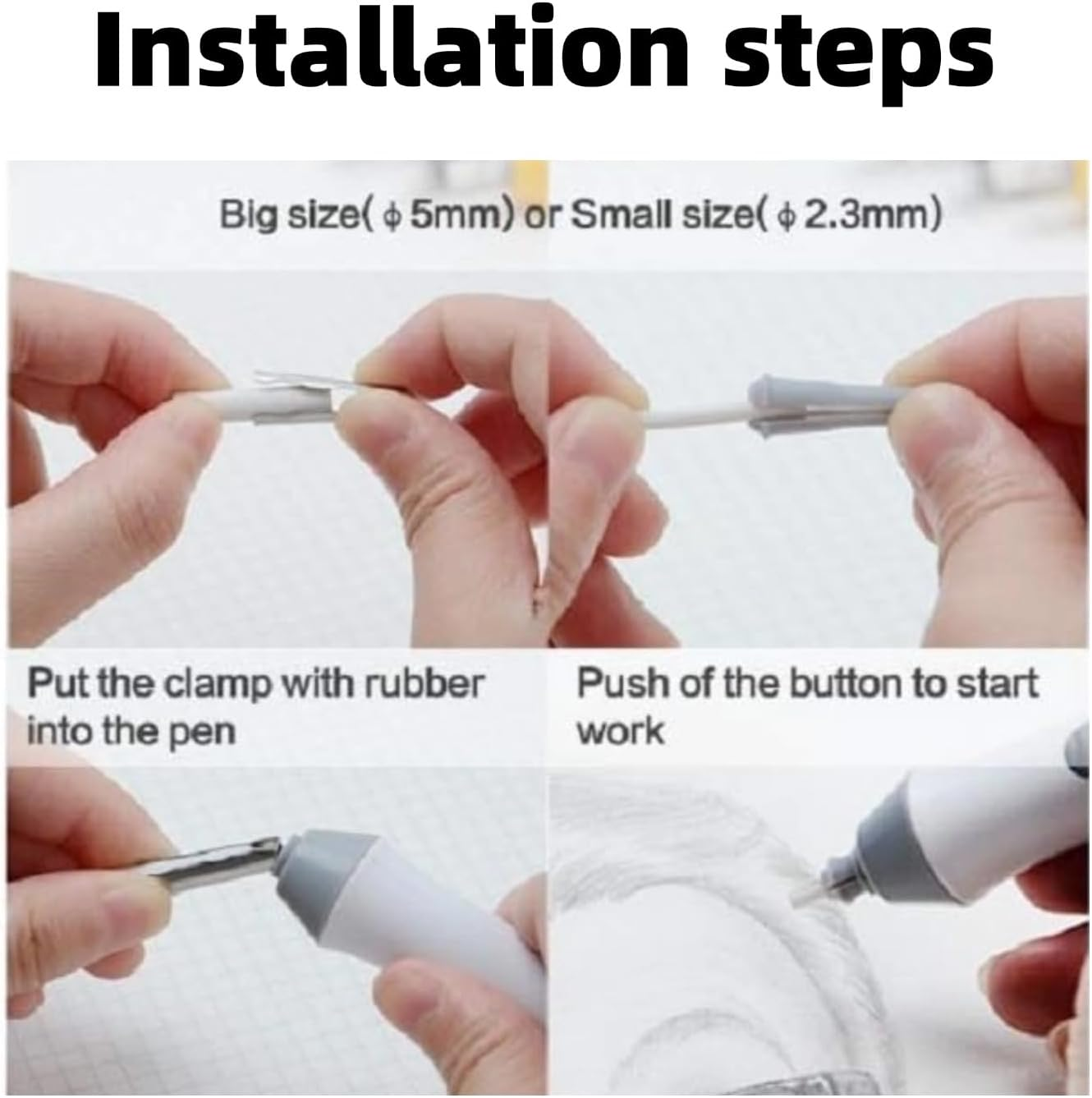 Lyfengdeam Eraser Refills,Portable Electric Eraser Refills 30Pcs Big/Thick + 40Pcs Small/Thin Eraser Refills Replaceable Stationery for School Students Artists Drawing Painting Sketching image number 1