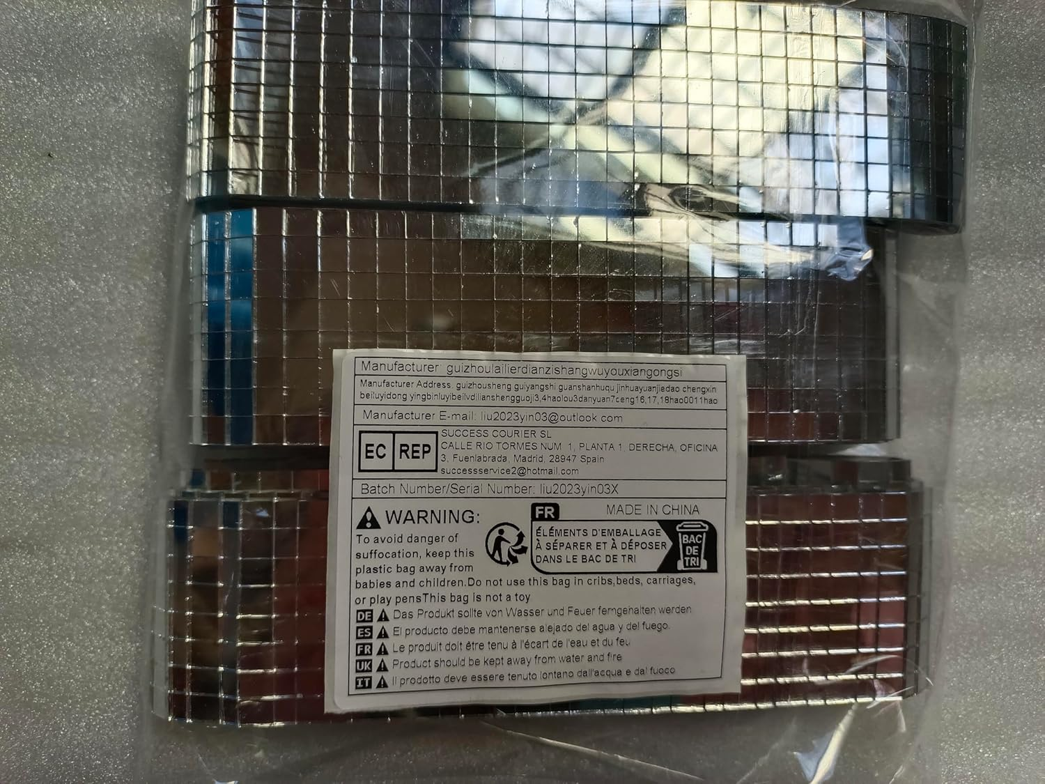 Changyeah 5 Rolls 8000 Pieces Self-Adhesive Mosaic Tiles Square Glass Mirrors Mosaic Tiles Mirror for DIY Craft Decoration (5Mm X 5Mm, Silver)