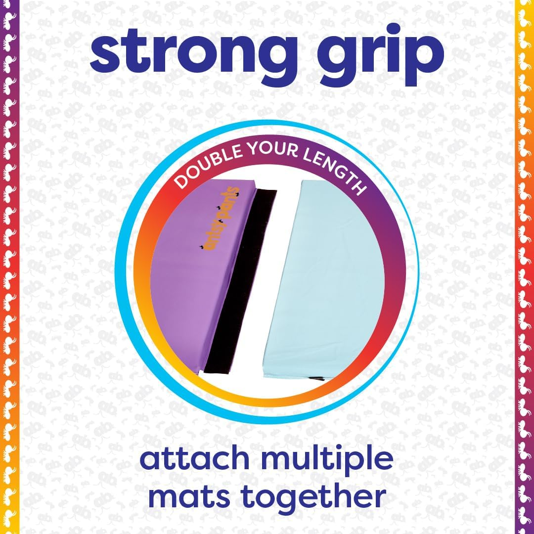 Antsy Pants Tumbling Mat &ndash; Gymnastics Mat, Easy to Clean Gym Mat, Sturdy, Foldable Tumbling Mat for Kids, Padded, Lightweight, Portable, Carrying Handle, Gymnastics Equipment for Activity Play - Original Colors image number 5