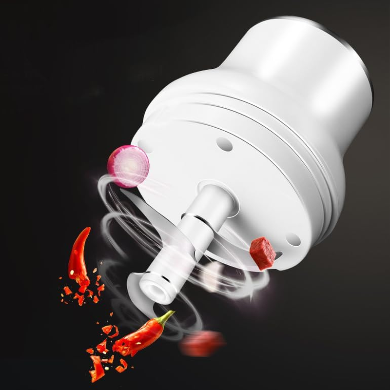 Electric Garlic Chopper, 250ML Mini Portable Garlic Crusher, Garlic Grinder Masher Onion Chopper, Blender to Vegetable, Wireless Food Processor for Ginger, Chili, Fruit, Meat, Etc