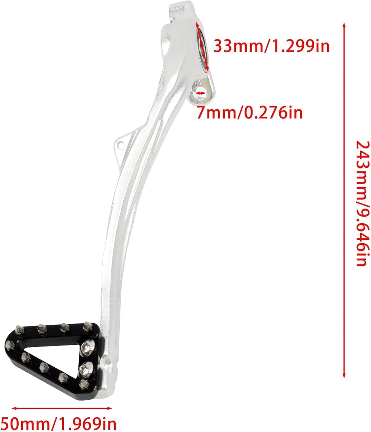 Jiningxinxin Motorcycle Rear Brake Pedal Lever for EXC EXCF SX SXF XC XCF XCW 125 250 300 350 400 450 500 2023 Modification Accessories(Silver Blue) image number 3