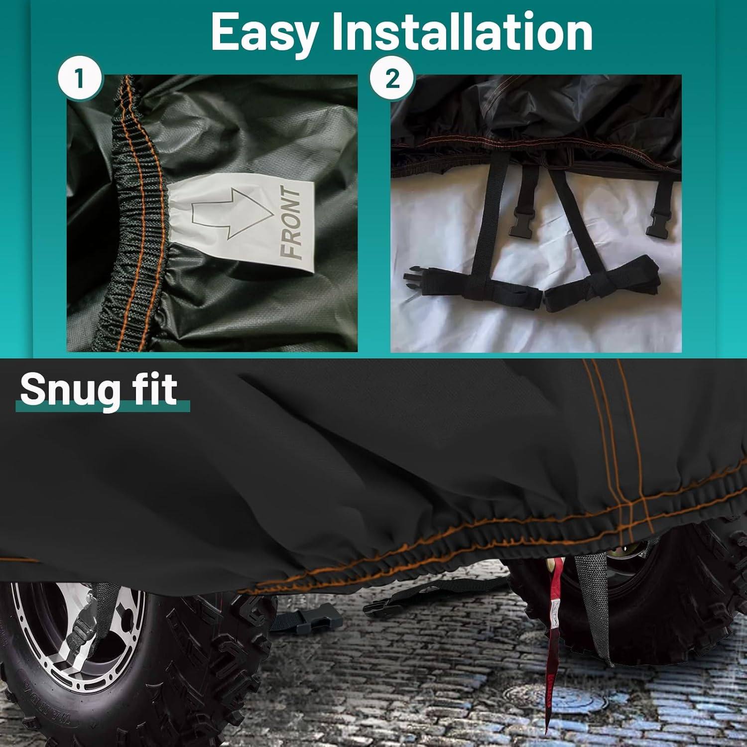 QYMOTO CFMOTO UTV Cover Heavy Duty All Weather Storage Cover Fits for Uforce Zforce 500 600 800 950 1000 2 Seater Cover Windproof Rainproof image number 1