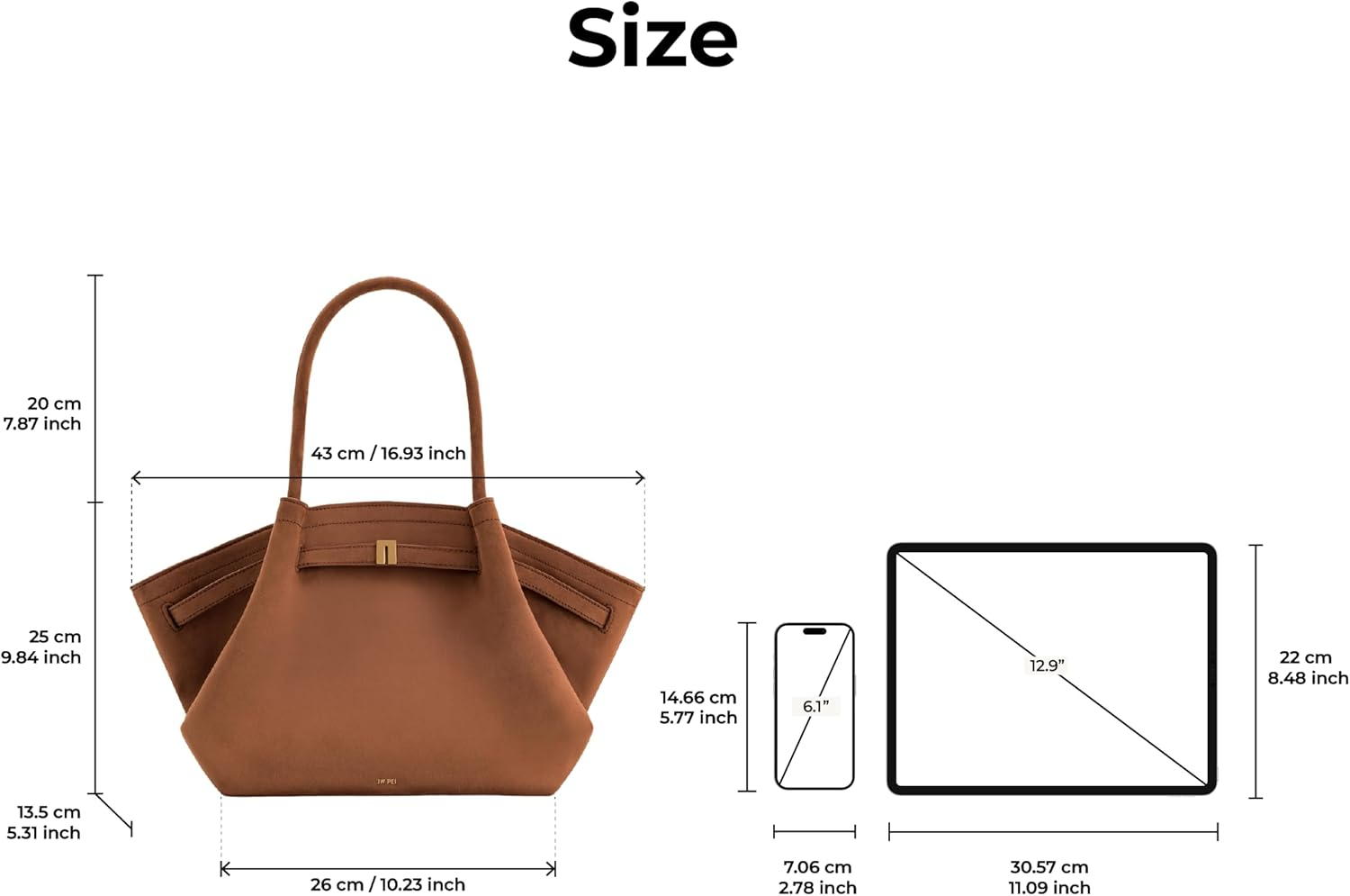 JW PEI Women'S Hana Medium Tote Bag - Brown image number 2