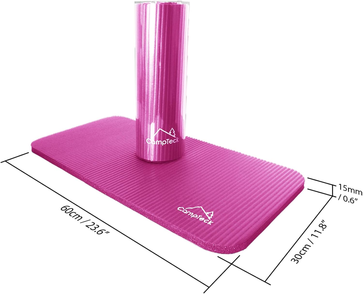 Campteck Non-Slip Yoga Knee Pad Soft Foam Mat for Fitness, Exercise, Workout, Gym, Pilates - Grey image number 2