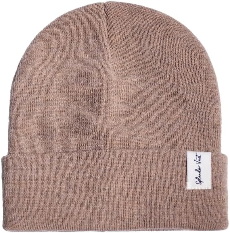 Splendor Vast Beanie for Children Unisex Knit Cuffed Plain Winter Beanies Hats Skull Cap