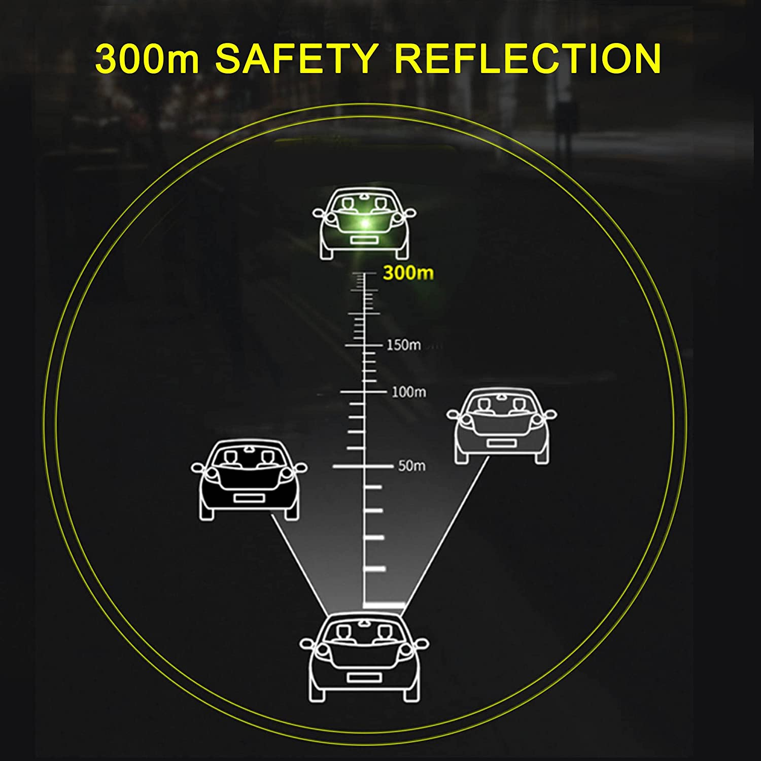 TOMALL 6Pcs 3D Strong Reflective Stripe Sticker for Car Fender Hood Bumper High-Intensity Night Visibility Reflective Decal Safety Warning Diamond Grade Carbon Fiber Universal for Car SUV (White) image number 3