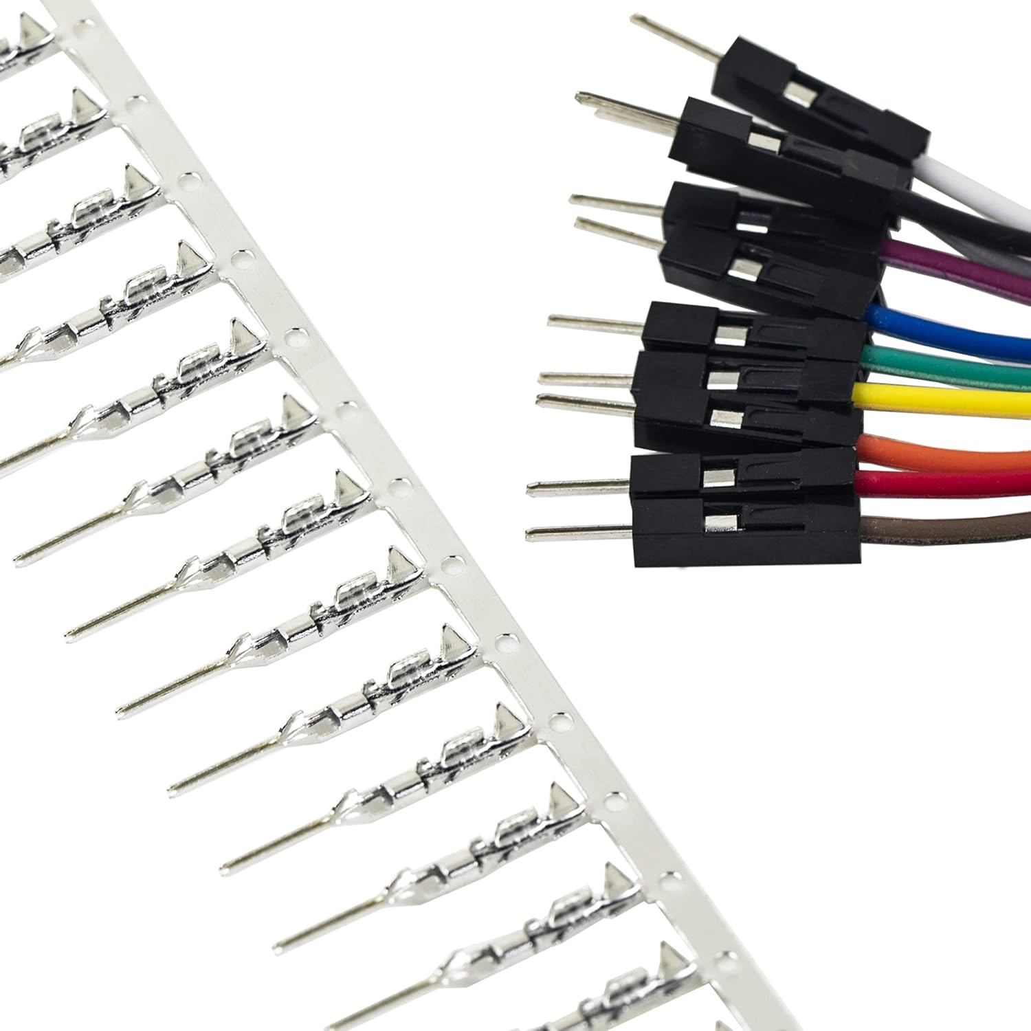 Whiteeeen 200Pcs 1 Pin Housing Connector 2.54Mm Shell for Male and Female Pin Connector for Dupont Wire Cable image number 2