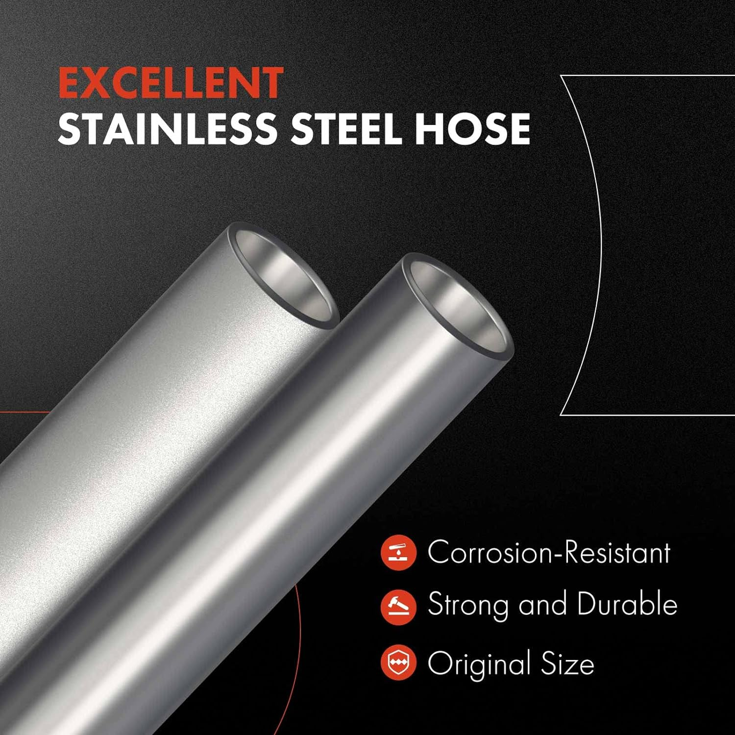 A-Premium Power Steering Pressure Hose Line Assembly Compatible with Hyundai Tucson 2005-2009 & Kia Sportage 2005-2010, 2.7L, with Washer, from Pump image number 2