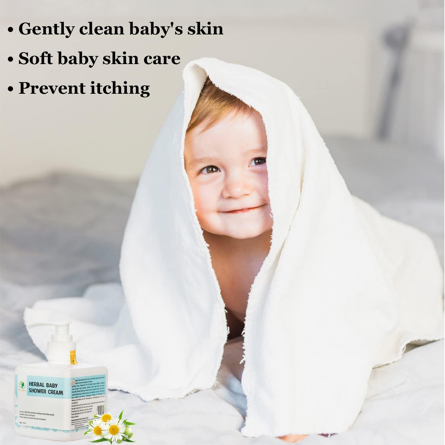 Herbal Baby Shower Cream with Piper Betel Leaf Essential Oil ( 250Ml ) image number 3