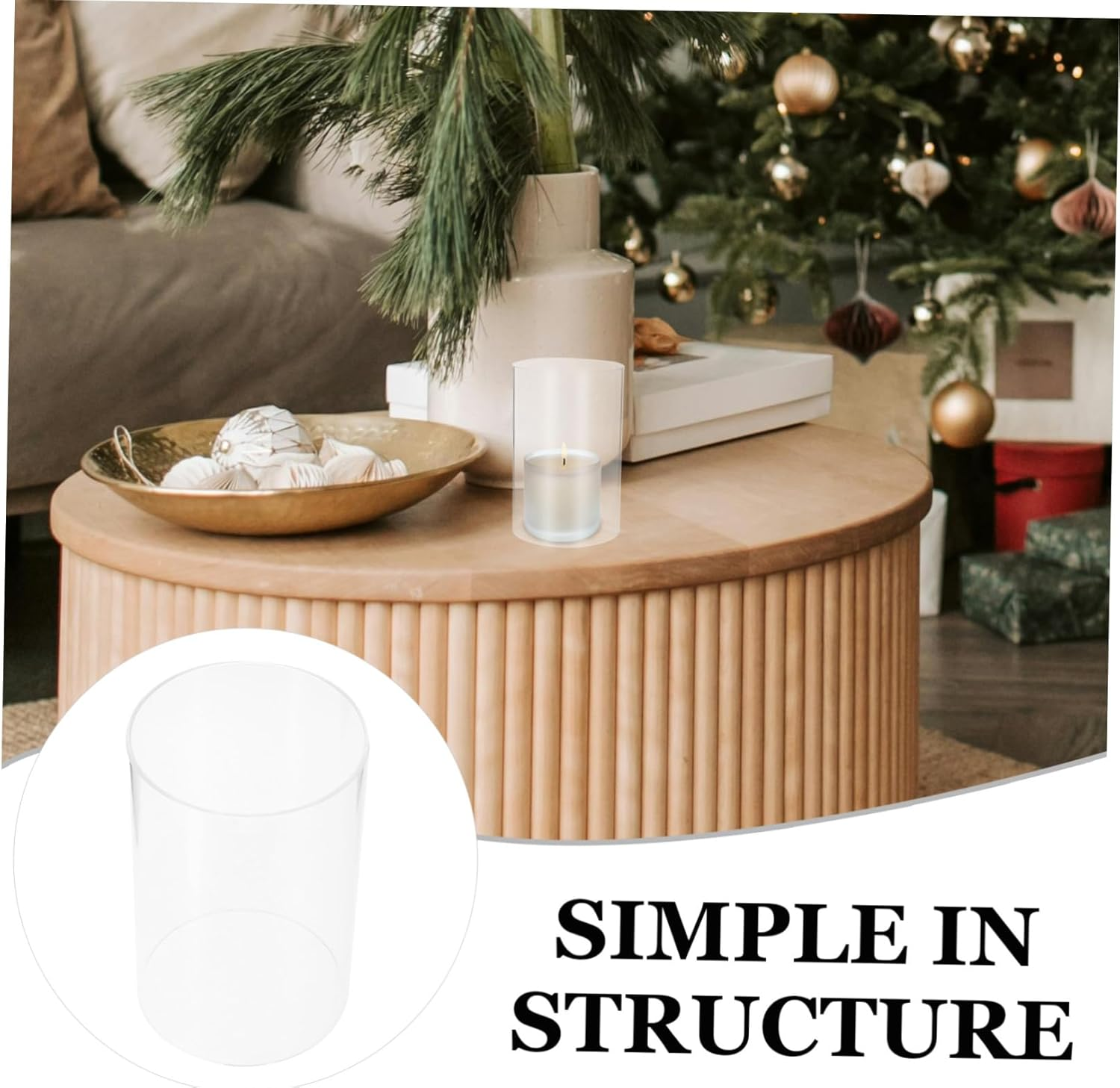 RORPOIR 2Pcs Glass Candle Open Ended Candle Shades for Pillar and Windproof Holders for Home Decor image number 5