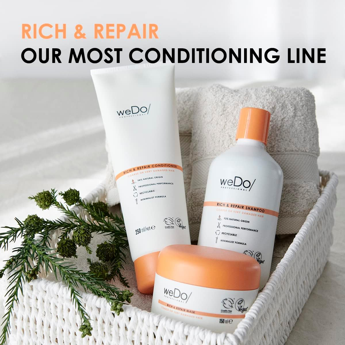 Wedo Professional Rich and Repair Silicone Free Conditioner for Damaged Hair 250 Ml