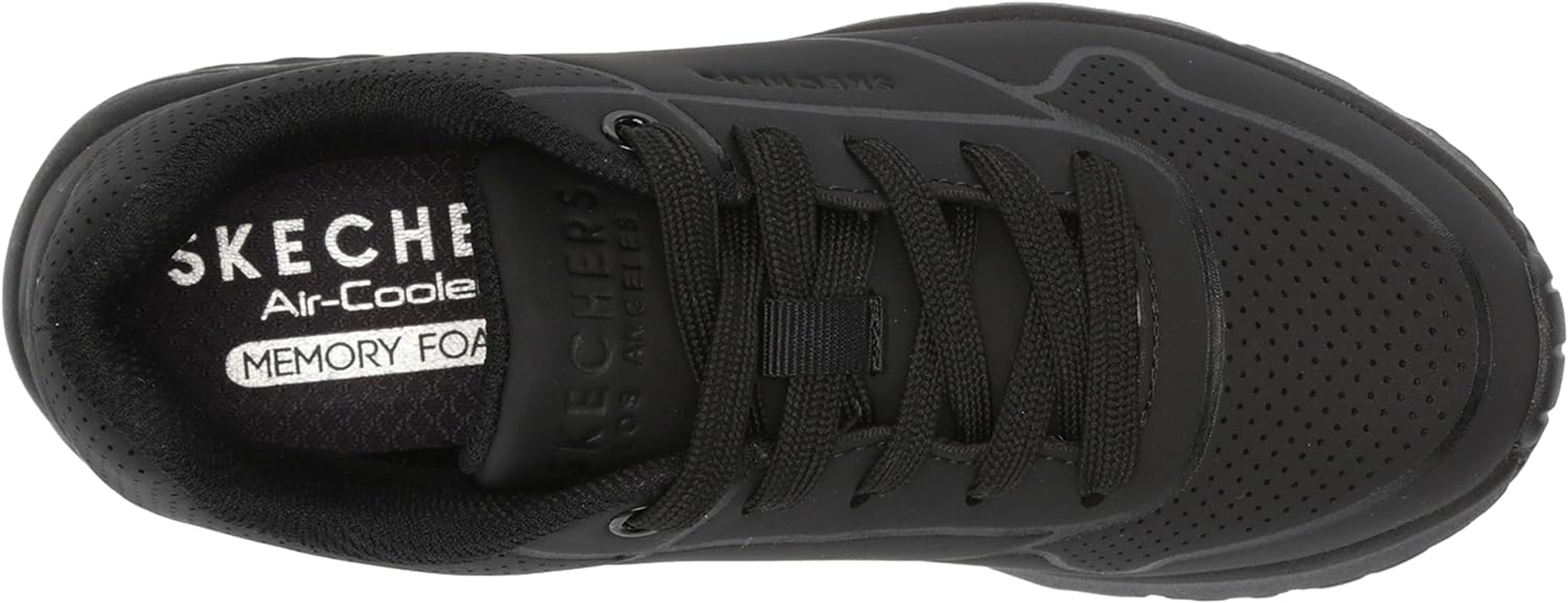 Skechers Unisex-Child Uno Lite-Delodox Sneaker, Black/Black image number 4