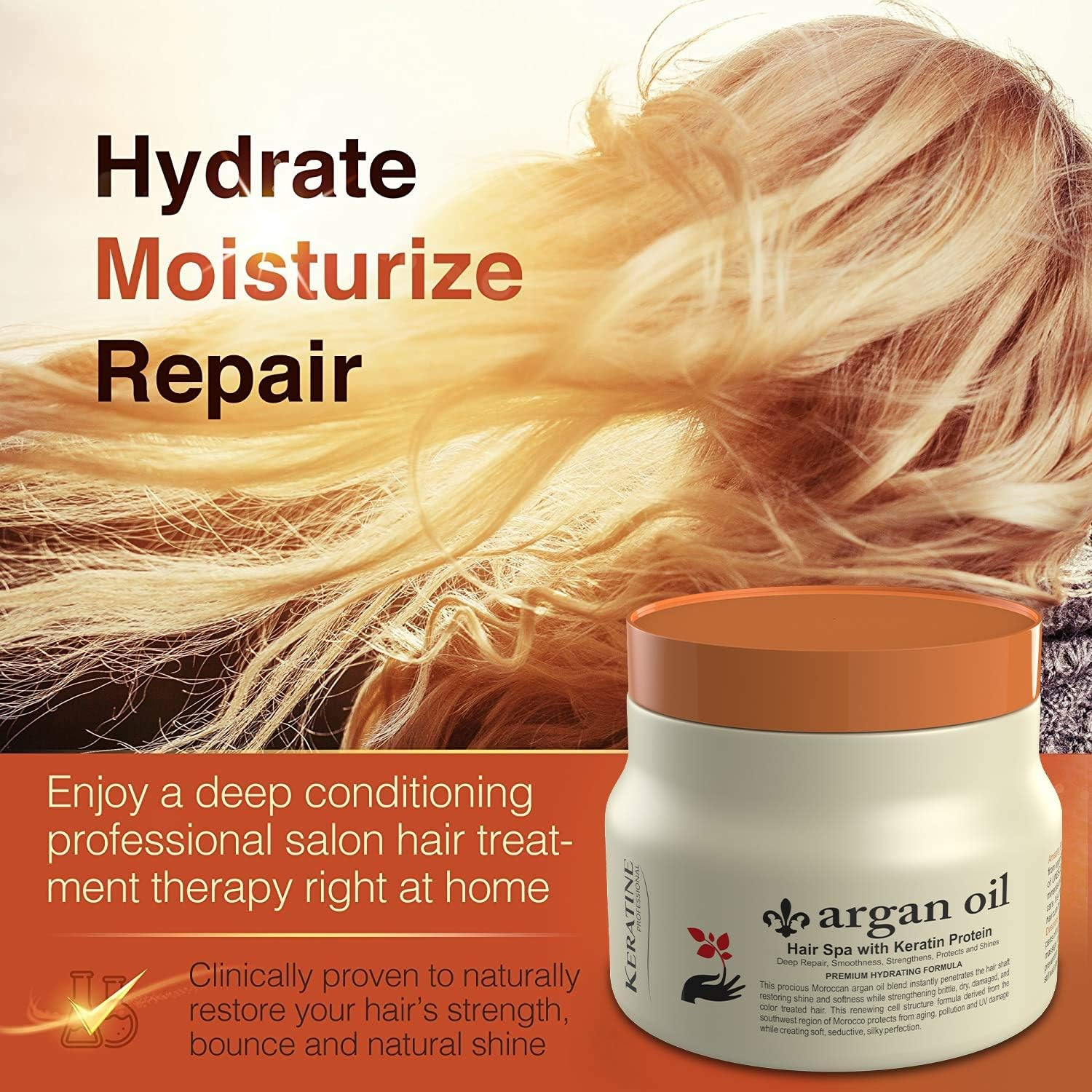 Keratine Professional Argan Oil Sulphate Free Hair Spa image number 3