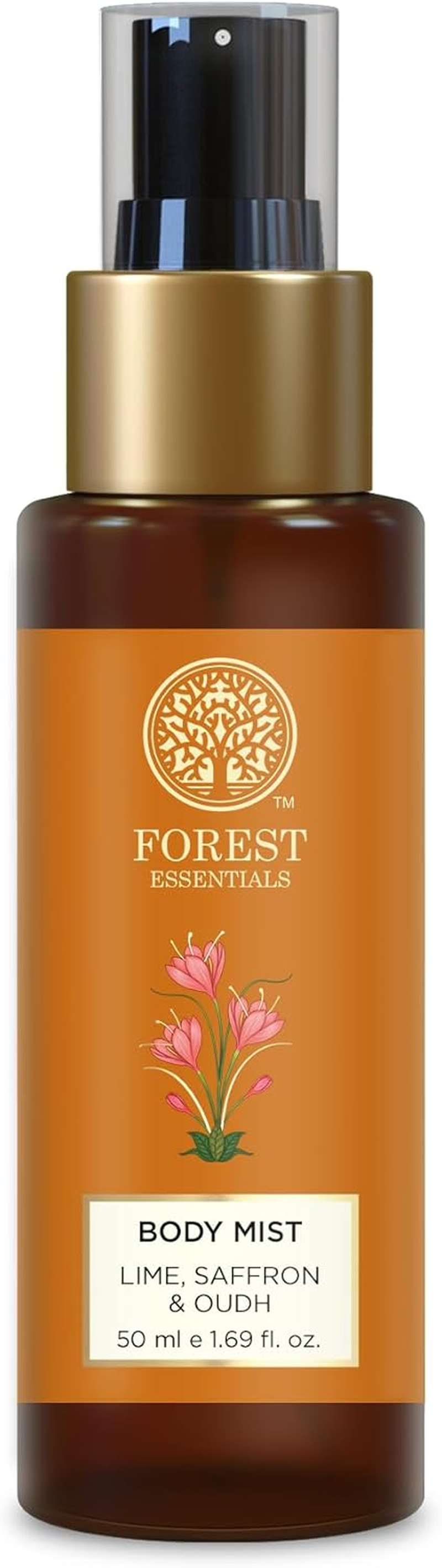 Forest Essentials Body Mist Lime Saffron Oudh | Long Lasting & Intense Body Mist for Women & Men image number 4