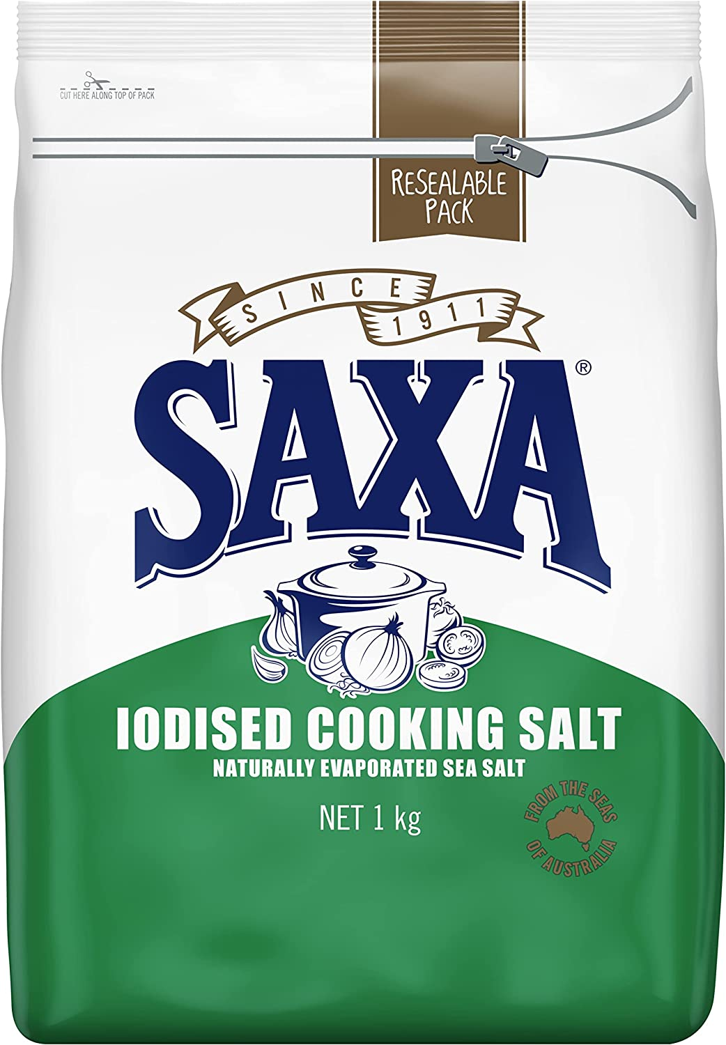 Saxa Iodised Cooking Salt Bag Catering Bulk Flavour for Cooking Saxa Seasoning Saxa Spice All Purpose Seasoning 1Kg image number 1