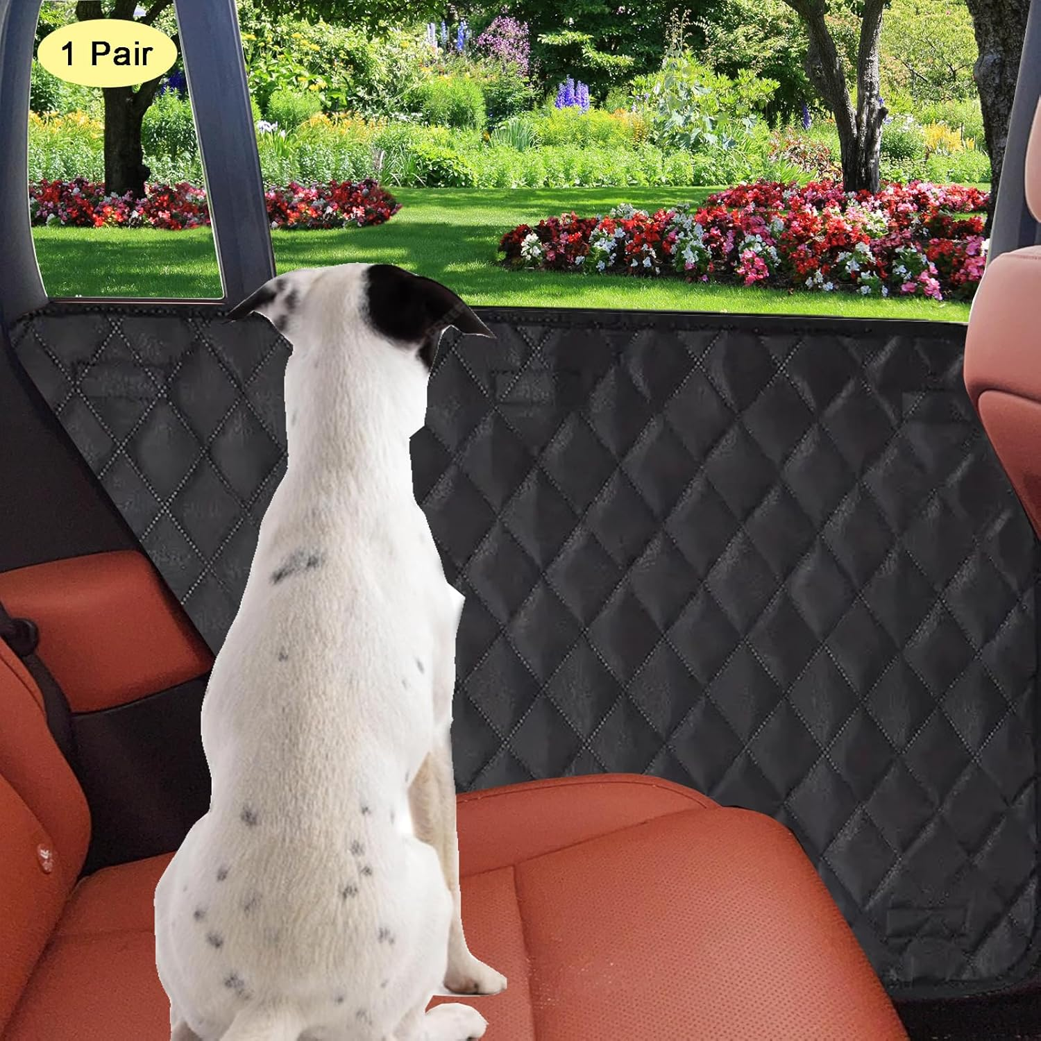 Car Door Protector,2 Pack 29&lsquo;&rsquo;&times;17'' Doors Protector from Dog Scratching,Repels Water,Dirt,Scratching Screen Door Protector for Dogs,Suitable for Camping and Traveling image number 3