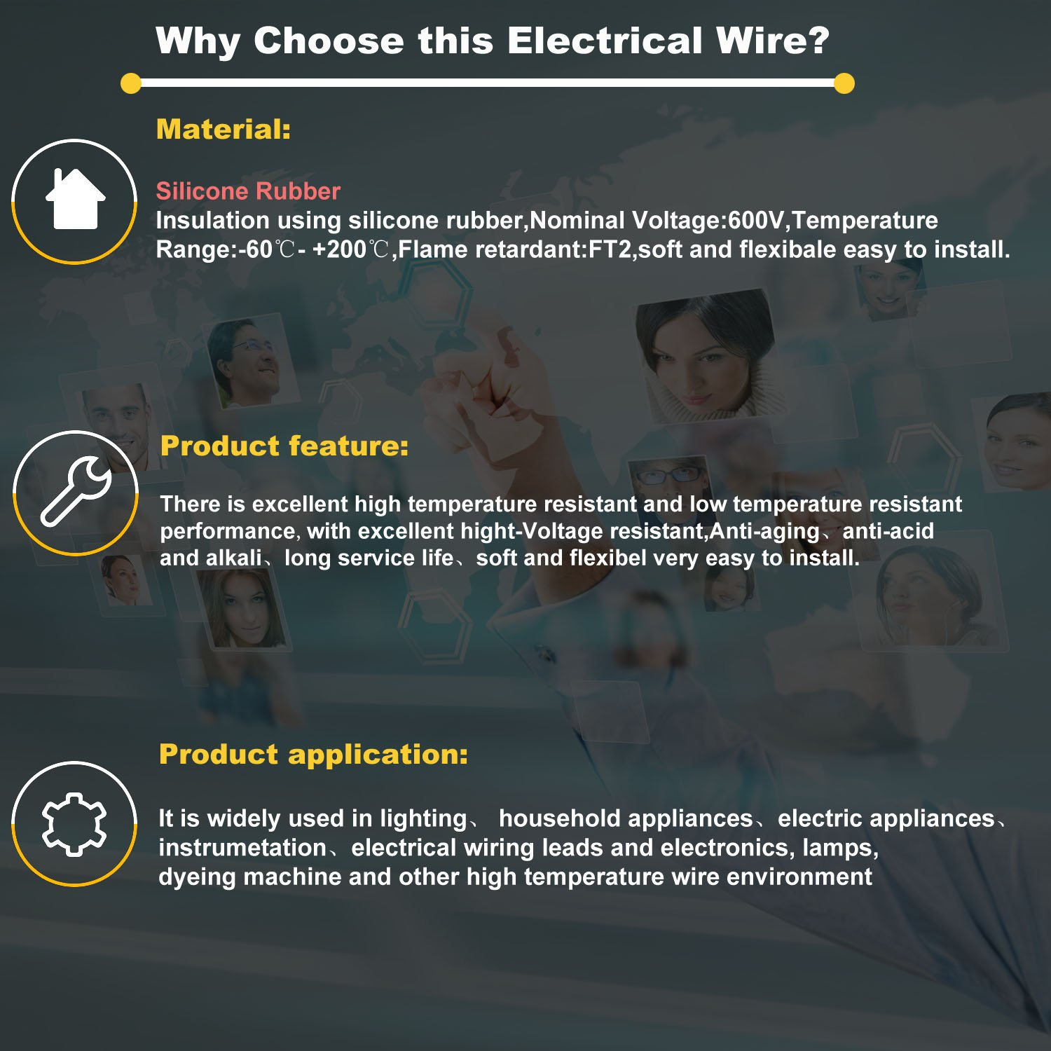 22 Awg Silicone Electrical Wire 2 Conductor Parallel Wire Line 200Ft [Black 100Ft Red 100Ft] 22 Gauge Soft and Flexible Hook up Oxygen Free Stranded Tinned Copper Wire image number 5