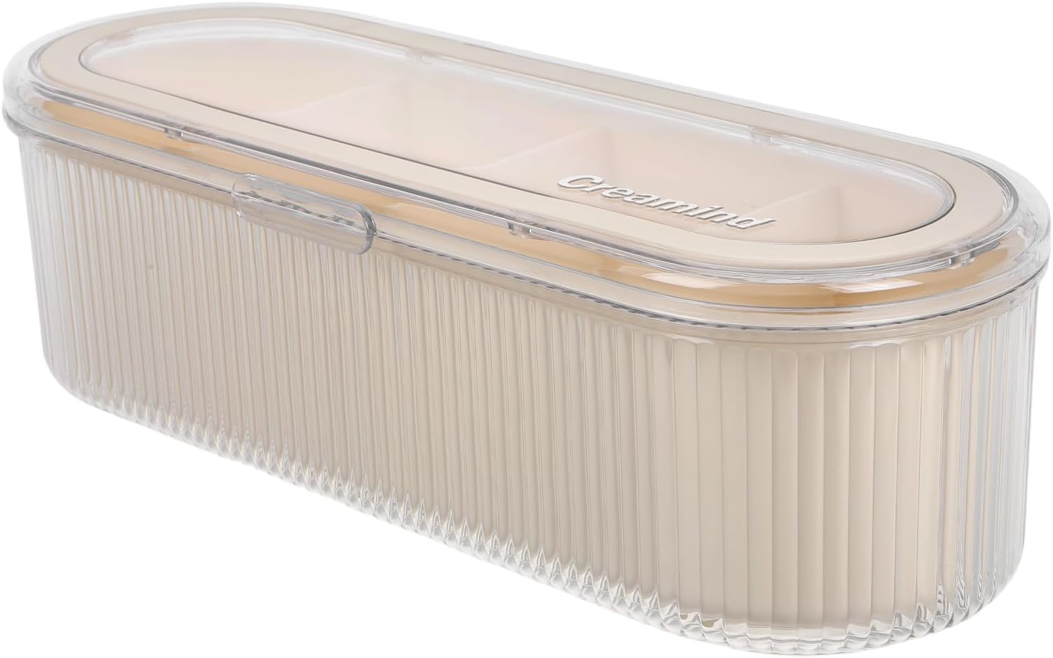 GRADENEVE Clear Makeup Sponge Organizer Box with Compartments and Protective Lid Compact Cosmetic Storage for Foundation Blenders and Beauty Tools Transparent Dustproof Holder for Vanity And image number 3