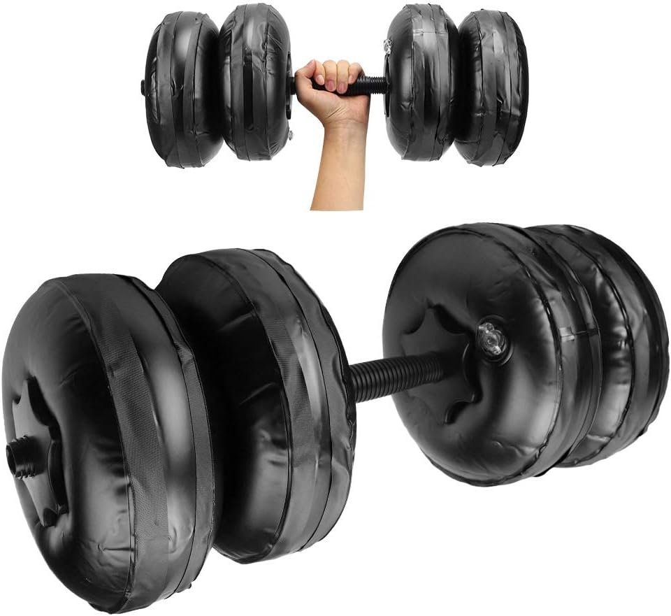 Hollow Dumbbell, 20‑25KG Water Filled Dumbbell, Adjustable Dumbbell Set for Arm Muscle Exercise Home Gym Exercise Weight Set (20-25Kg Black)