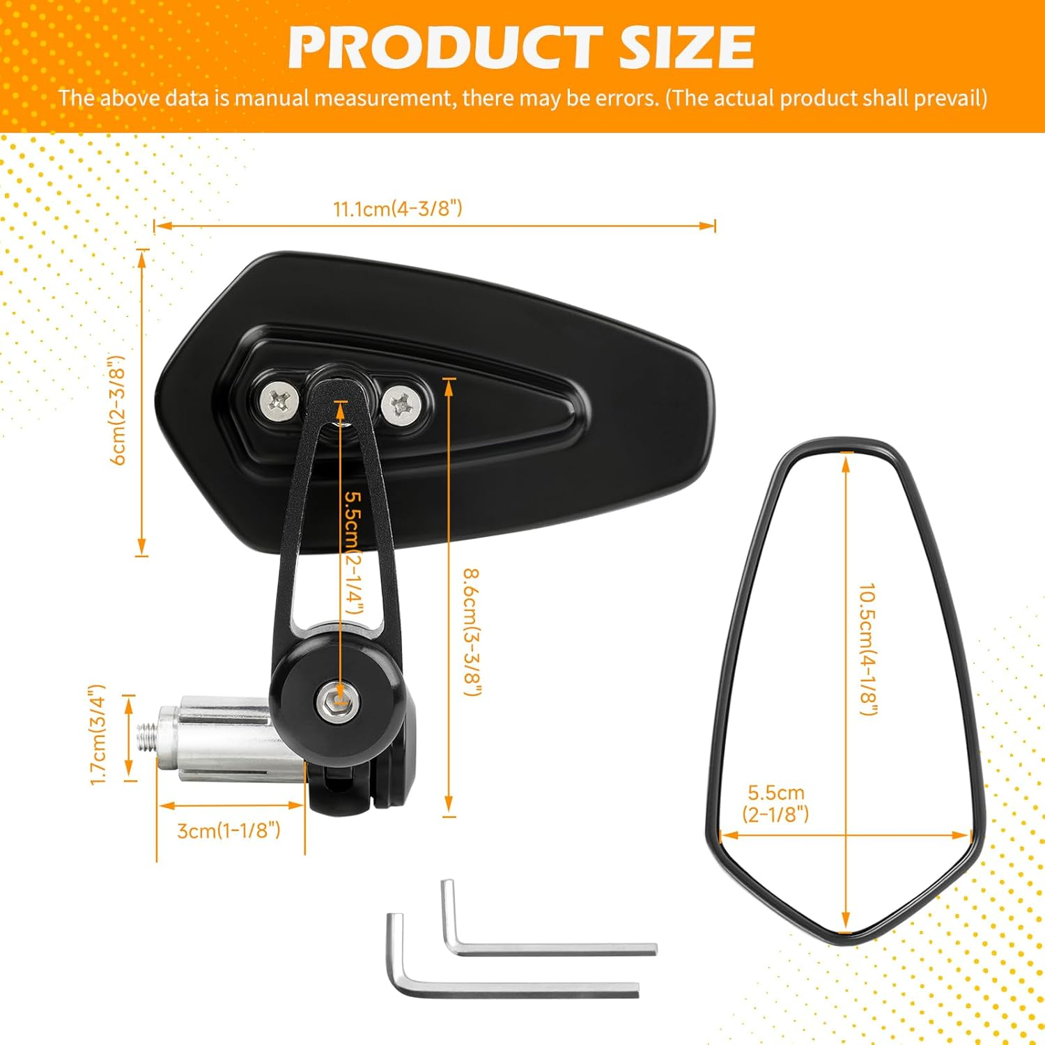 Black Motorcycle Bar End Mirrors Rear View CNC for Honda GROM MSX125 CB500F Kawasaki Z125 Pro Z650 Z750 Z800 Z900 ER6N ER6F Yamaha MT-03 MT-07 FZ-07 MT-09 FZ-09 MT-10 FZ-10 MT-25 FZ6 FZ8 FZ6R image number 2