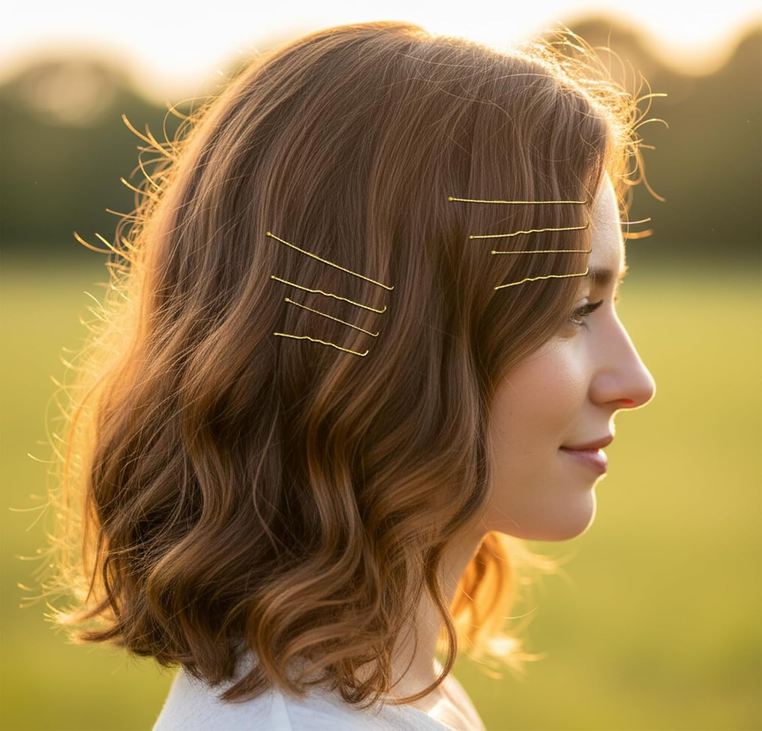 Bliceon Pack of 700 Small Bobby Pins Set, U-Shaped Hair Clips, Transparent Hair Elastic, Small Bobby Pins for Women and Girls with Storage Box (Gold) image number 3