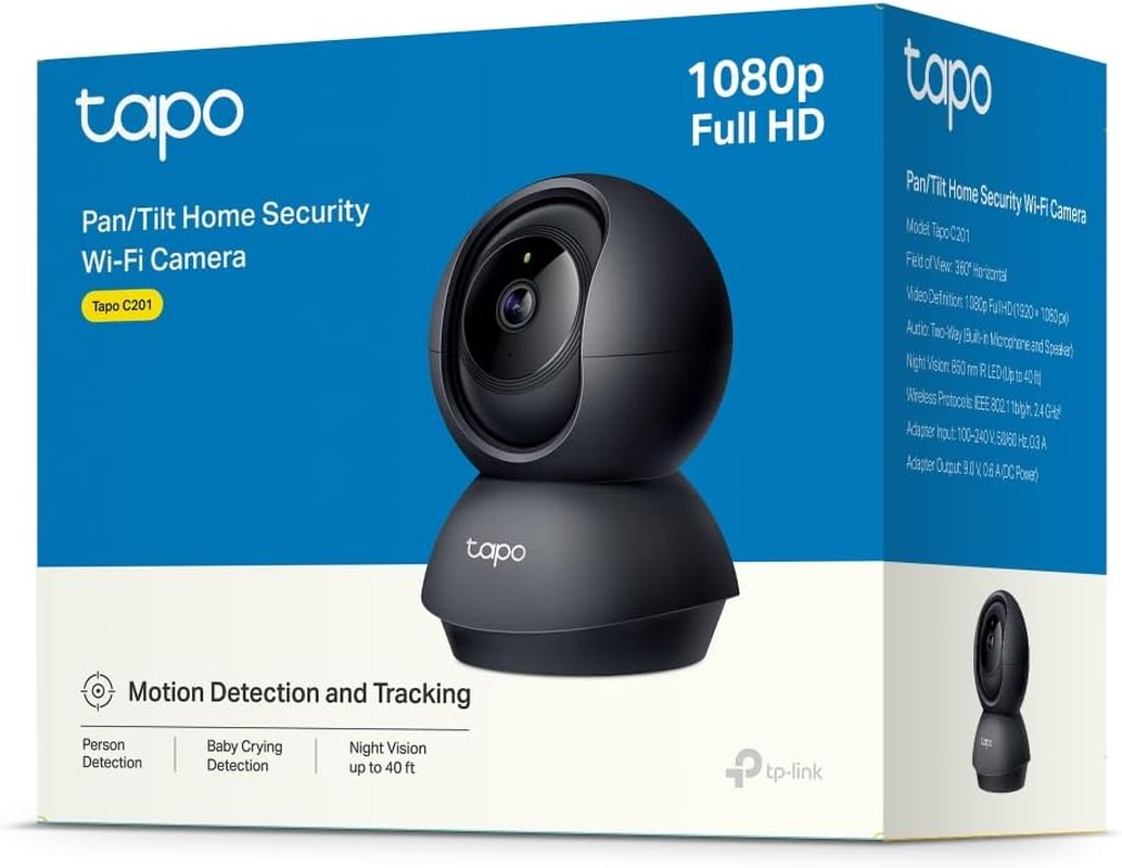 Tapo Tp-Link Smart Home Security Wi-Fi Camera, Baby Monitor, 1080P, 360&deg;, Free AI Tracking, Motion & Person Detection, Notification, Night Vision, SD Card, Voice Control, No Hub Required(Tapo C201) image number 5