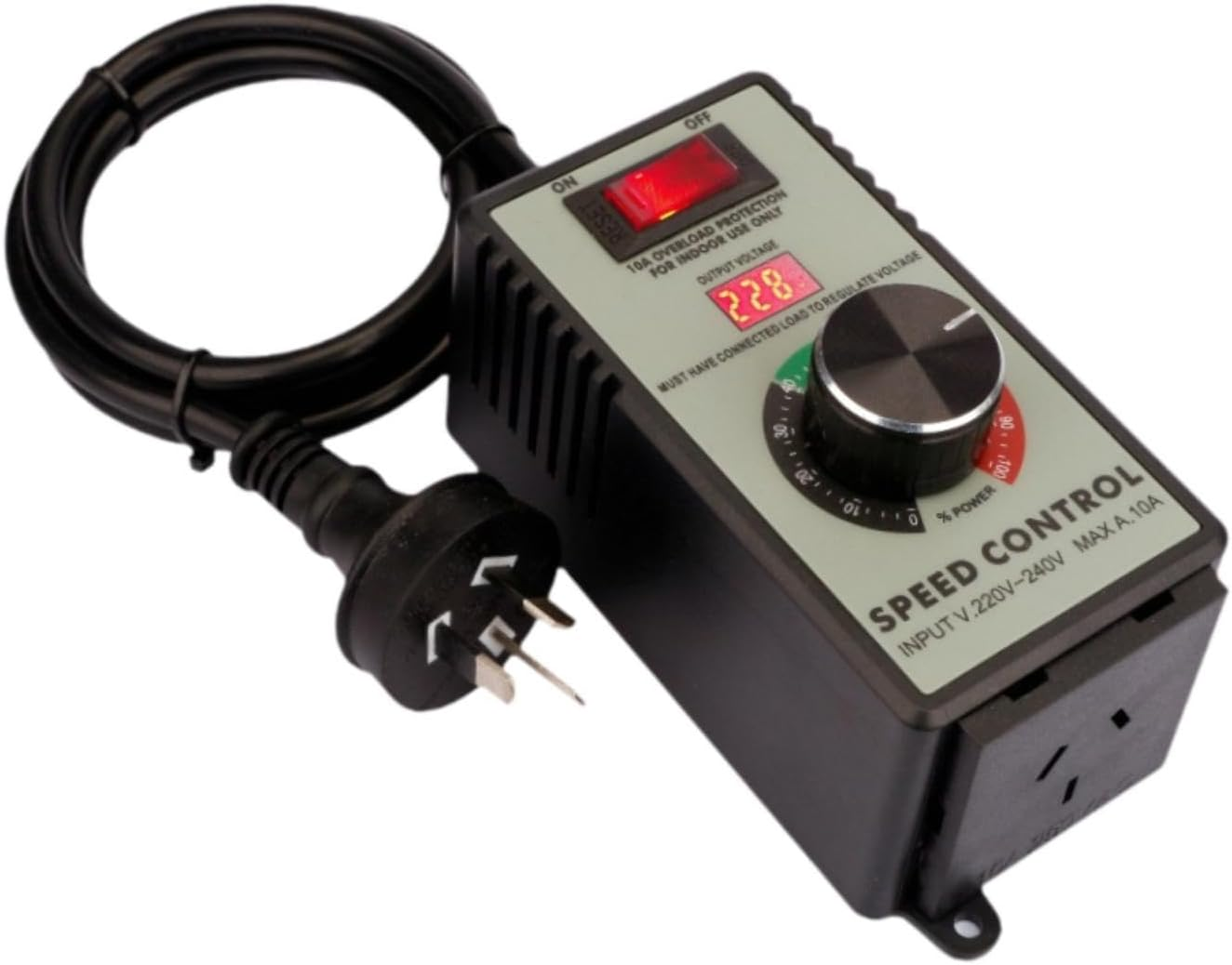 Qianly Motor Speed Controller Speed Regulator 220V-240V Professional Power Tool Speed Control LED Display Fan Speed Adjustment image number 6