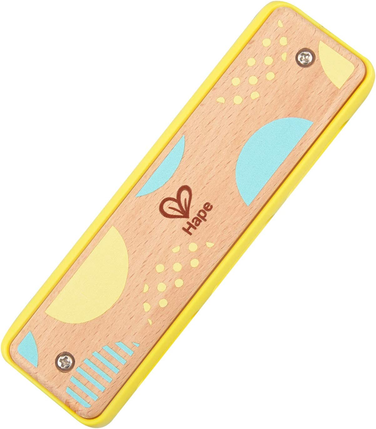 Hape Blues Harmonica | 10 Hole Wooden Musical Instrument Toy for Kids, Yellow (E8919) - Green image number 6