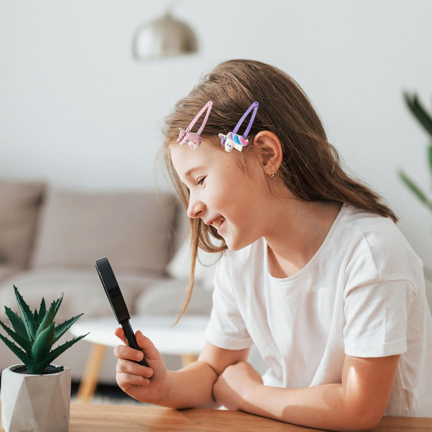 Pack of 16 Hair Clips Girls, 4 Pieces Mini Colourful Hair Scrunchies, 6 Pairs / 12 Pack Unicorn Hair Clips for Girls, Hair Clips Children Multicoloured, Unicorn Hair Accessories Girls for Hair image number 4