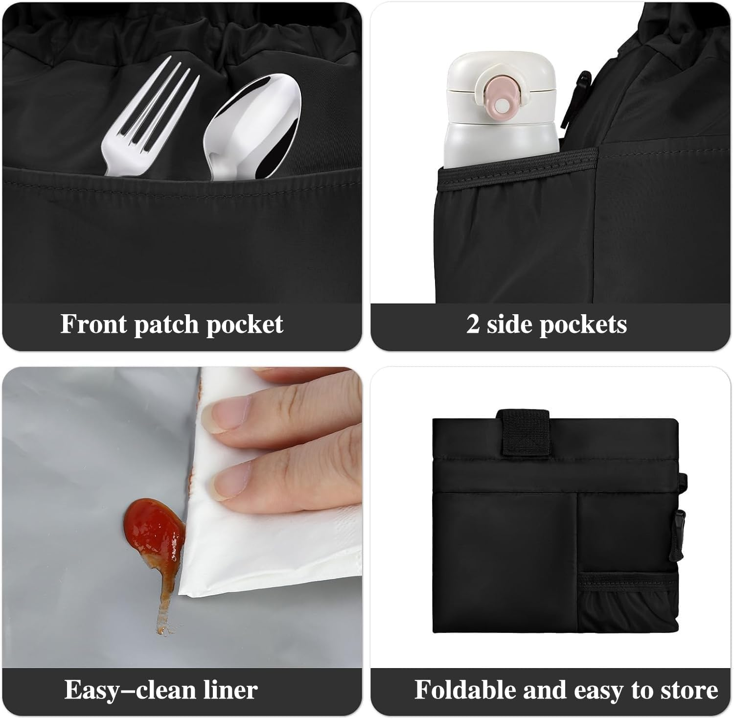 Insulated Lunch Bag for Men & Women,Waterproof and Leakproof Small Lunch Bag,Reusable Work Lunch Bag,Long-Lasting Heat-Retaining Cooler Bag,Lunch Tote Bag for Work, Office, Picnic, Travel image number 2