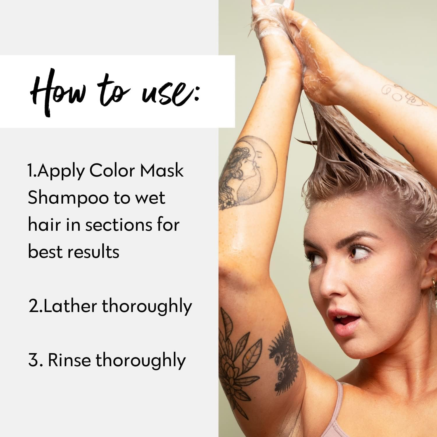 FOUR REASONS Colour Mask Shampoo - Sulphate Free Tint Purple Shampoo for Blonde Hair - Colour Depositing Pearl Blonde Shampoo, Vegan, 8.5 Oz (Pearl Blonde) - Bronze image number 4