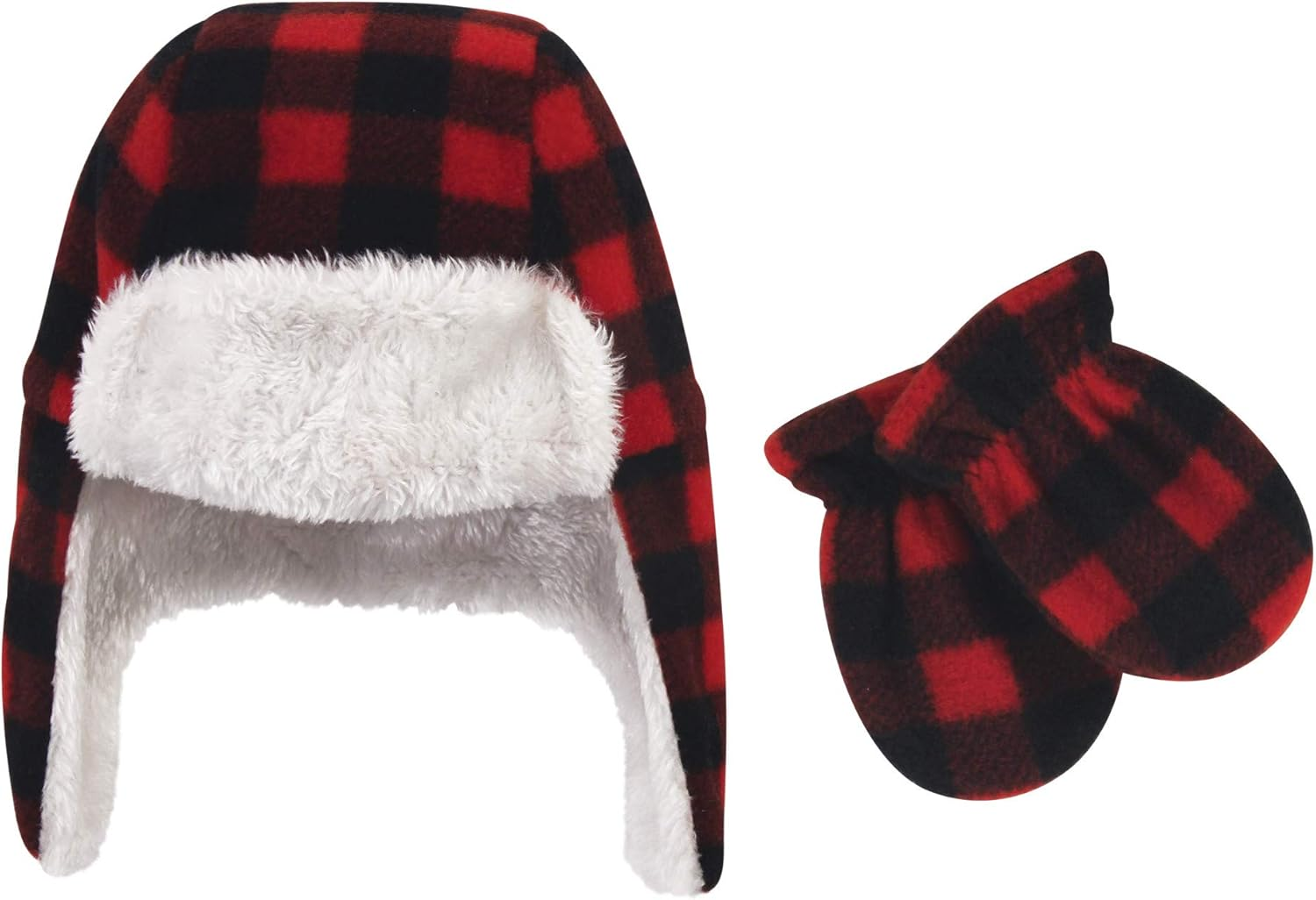 Hudson Baby Unisex Baby Fleece Trapper Hat and Mitten Set