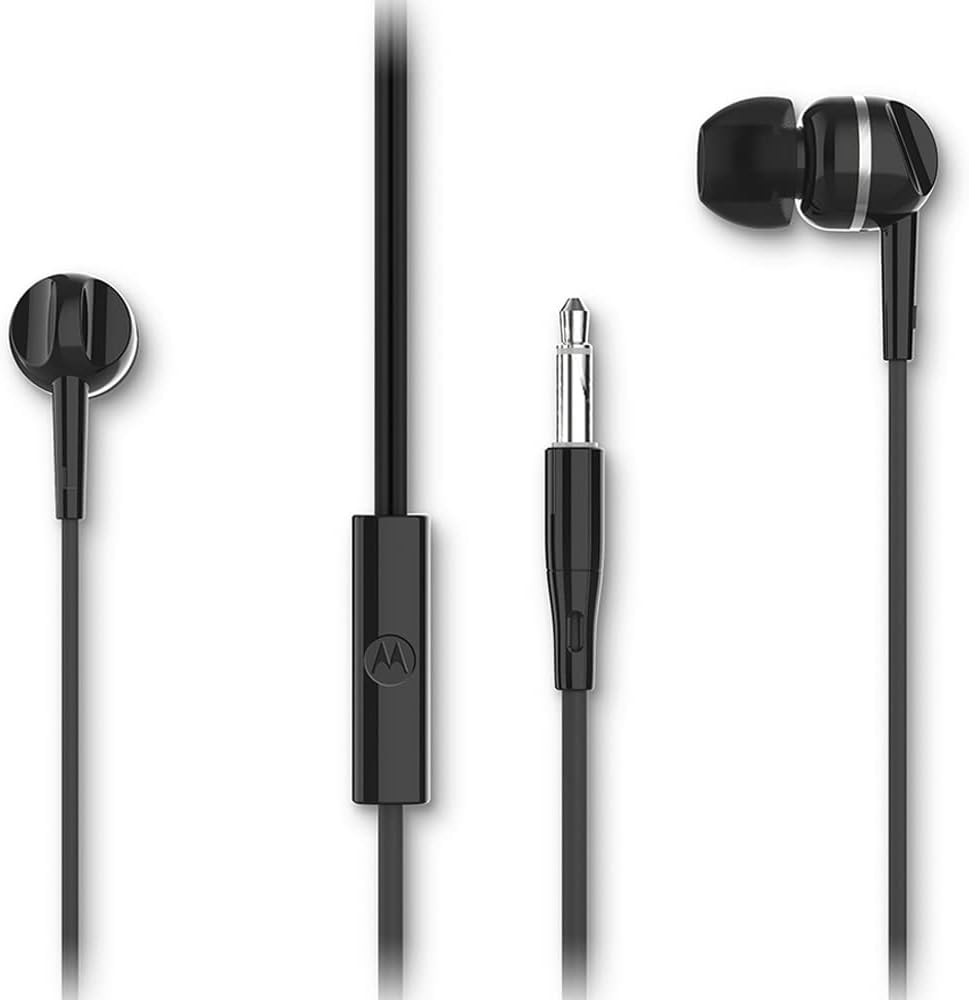 Motorola Earbuds 105 Earphone, anti Noise with Mic - Black image number 4