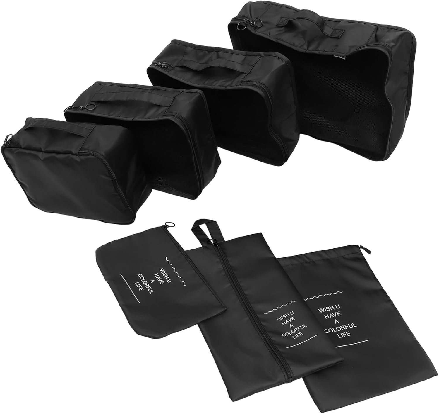 WATIIFUFU 7Pcs Travel Packing Cubes for Suitcases Luggage Organizer Bags Travel Essentials Suitcase Luggage Cosmetic Bag image number 1