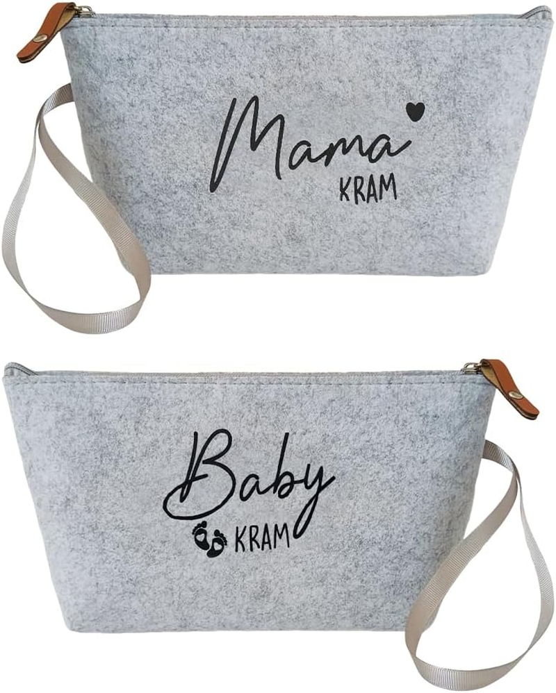 OUDQFCJ 2 Pieces Gifts for Expectant Mother Birth Baby Item Expectant Mum Gifts for Pregnant Mother Baby Shower Gifts for Mum Bag with Zip image number 4