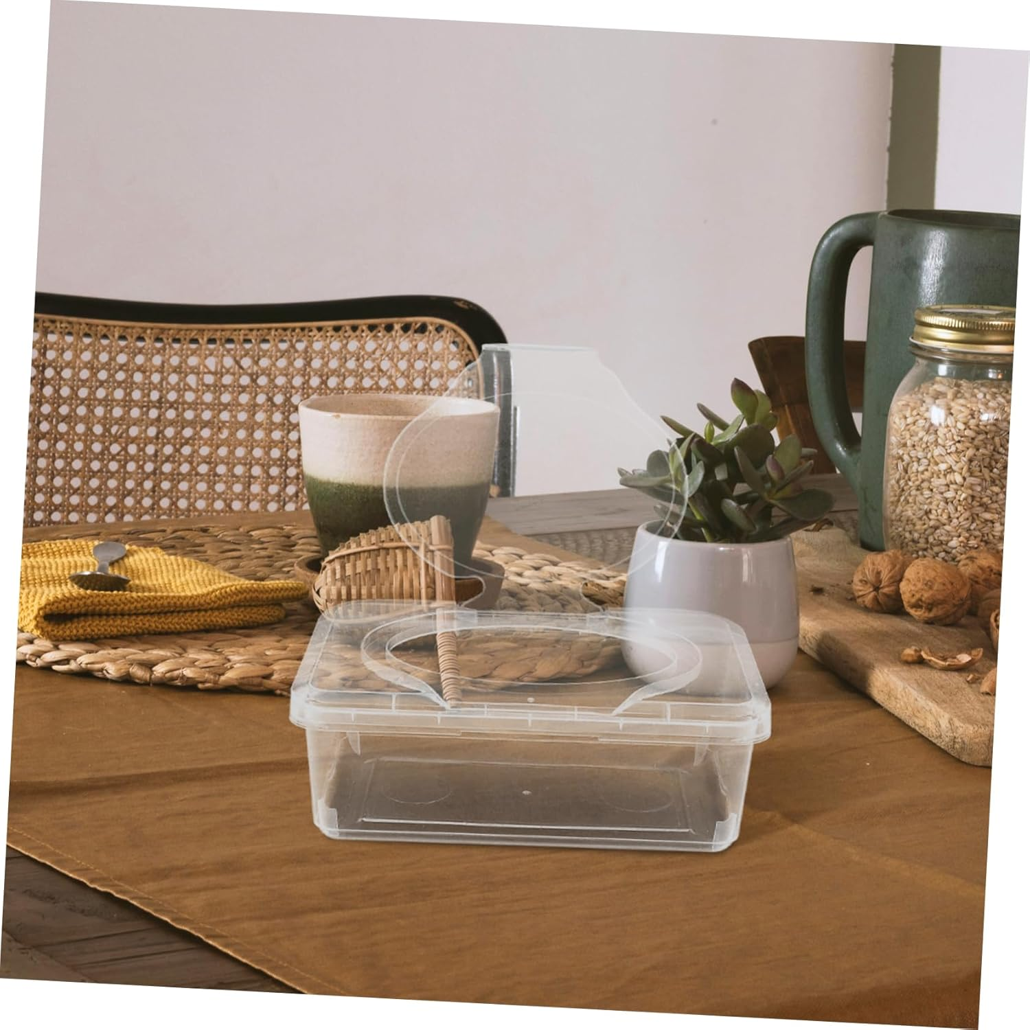 2Pcs Wipes Dispenser Portable Tissue Box for Car Bathroom and Outdoor Use Moisture Design for Easy Access