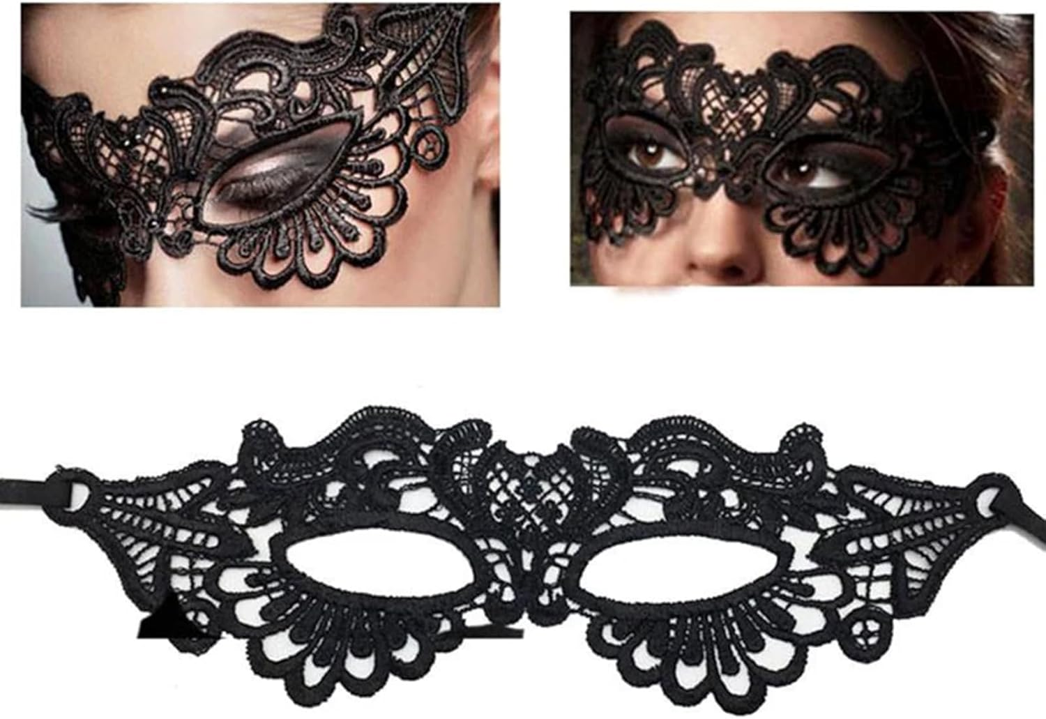 12Pcs Lace Masquerade Mask Women Venetian Party Masks for Halloween Bachelorette Party and Costumes image number 3