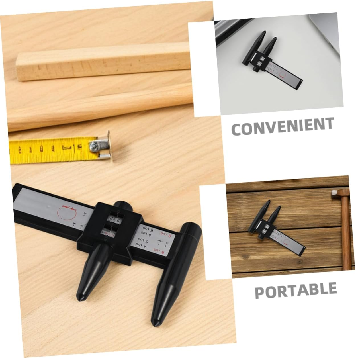 BESTOYARD Position Ruler for Precise Wheel Hub Measurement Engineering Tool for Modifications Woodworking and Automotive Applications