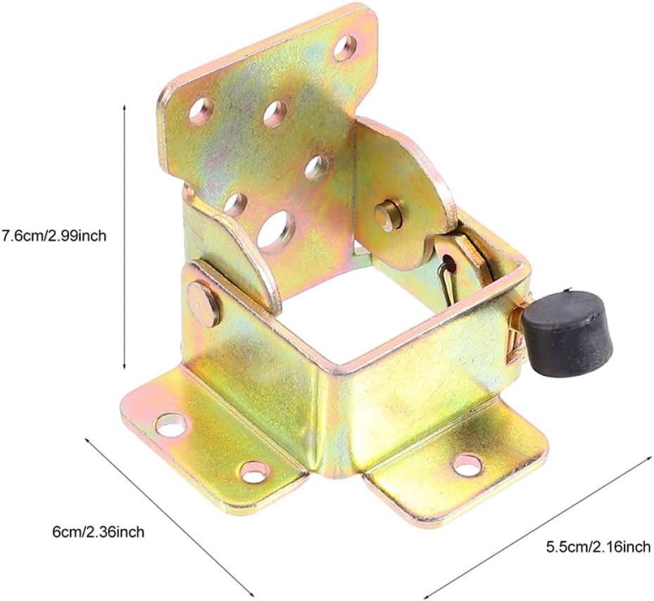 TOVINANNA Folding Table Leg Hinge Bracket 90-Degree Self-Locking Hardware with Spring-Loaded Support for Furniture Legs, 2Pcs Set Suitable for Dining and Coffee Tables image number 1