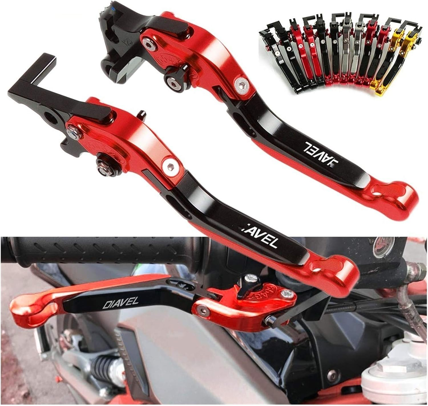 Motorbike Brake Clutch Lever Motorbike Brake Clutch Levers for Du&Cati Xdiavel for Diavels 2015-2012 Levers CNC Motorcycle Brake Clutch Levers (Color : 1) image number 3