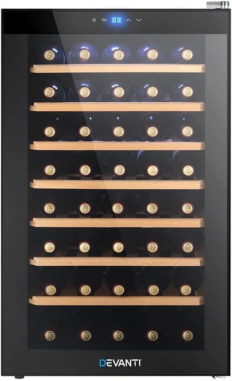 Devanti Wine Cooler Mini Fridge Organiser Compressor Fridges Tools & Gadgets Rack 51 Bottles image number 3