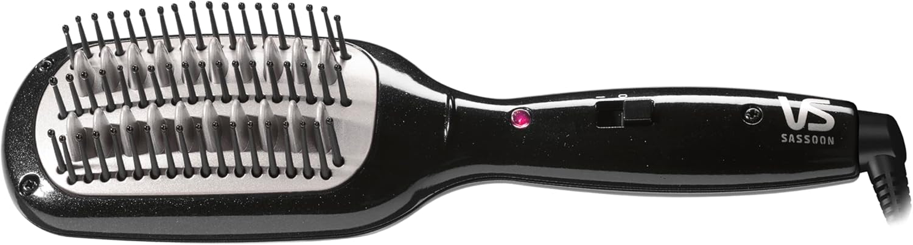 VS Sassoon Minipro Straightening Brush &ndash; Compact Heated Brush for Smooth Hair with Natural Volume, Ceramic Technology for Shine, Lightweight Design, Multi Voltage for Global Travel image number 5