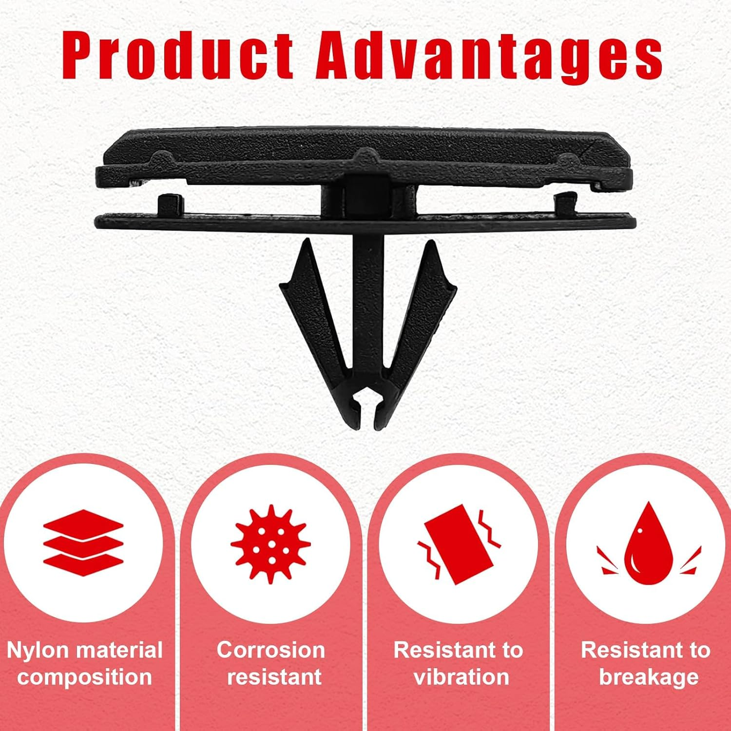 30 PCS Car Fender Flare Clips, Auto Front Fender Flare Rocker Moulding Clip, Bumper Shield Retainer Clips Replacement Compatible with Wrangler JK, Unlimited JK, Ram 4500 Ram 5500, 68039280-AA