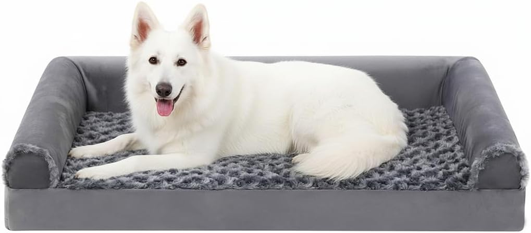Oasis Finds Dog Beds for Large Dogs, Sofa Dog Bed Waterproof Dog Couch Bed,Memory Foam Anxiety Pet Bed Warm Mattress Cushion with Washable Cover, 90 * 80 * 16Cm image number 2
